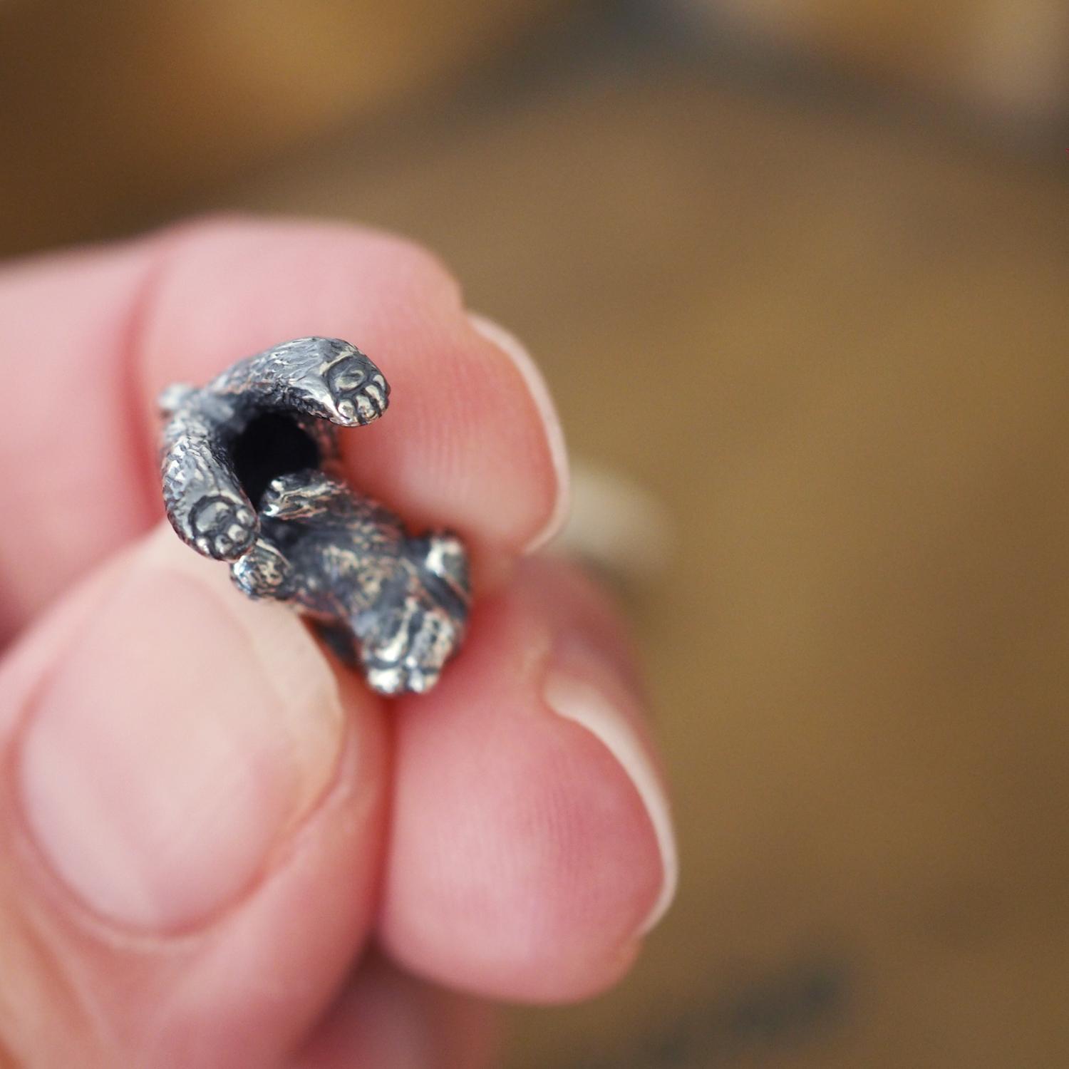 もこもこトイプードルSilverピアス 片耳 | 12枚目
