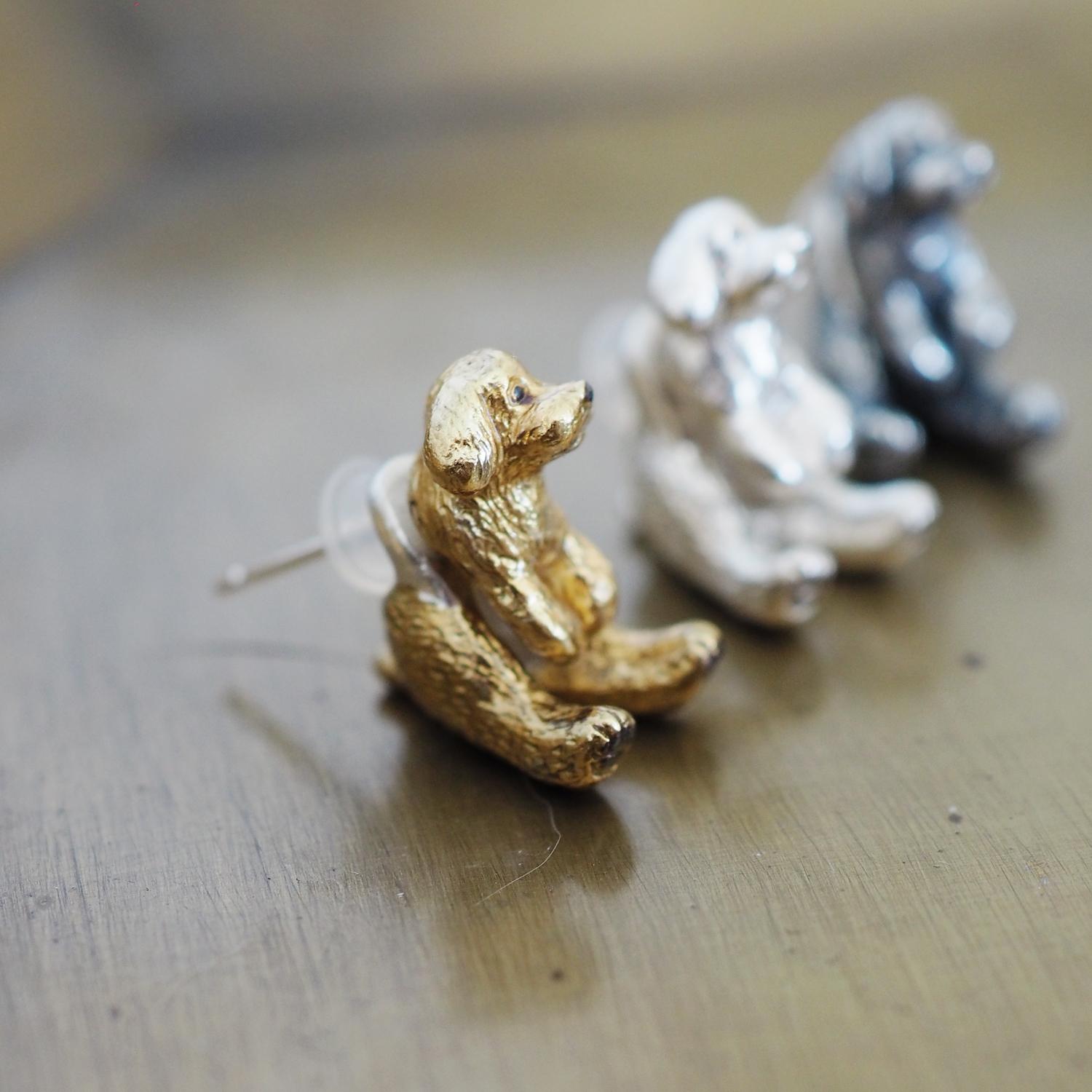 もこもこトイプードルSilverピアス 片耳 | 6枚目