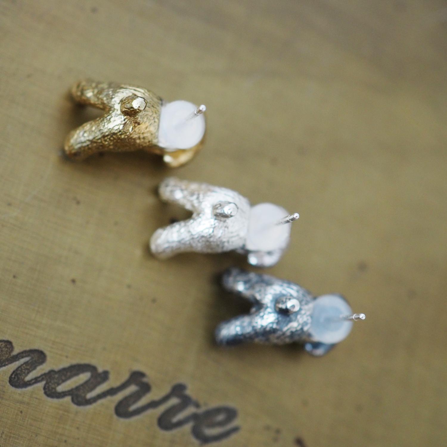 もこもこトイプードルSilverピアス 片耳 | 8枚目